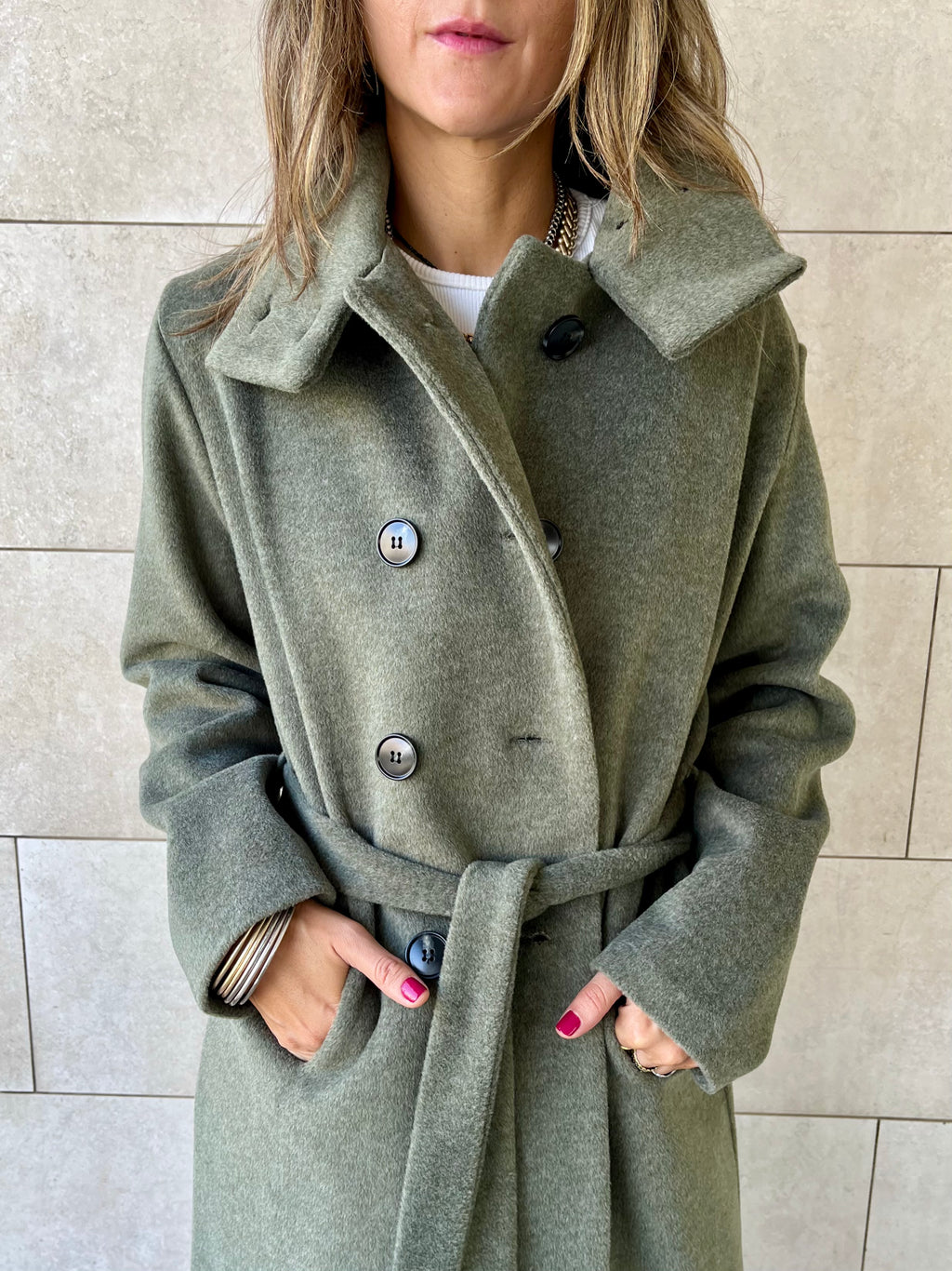 Olive Belted Coat