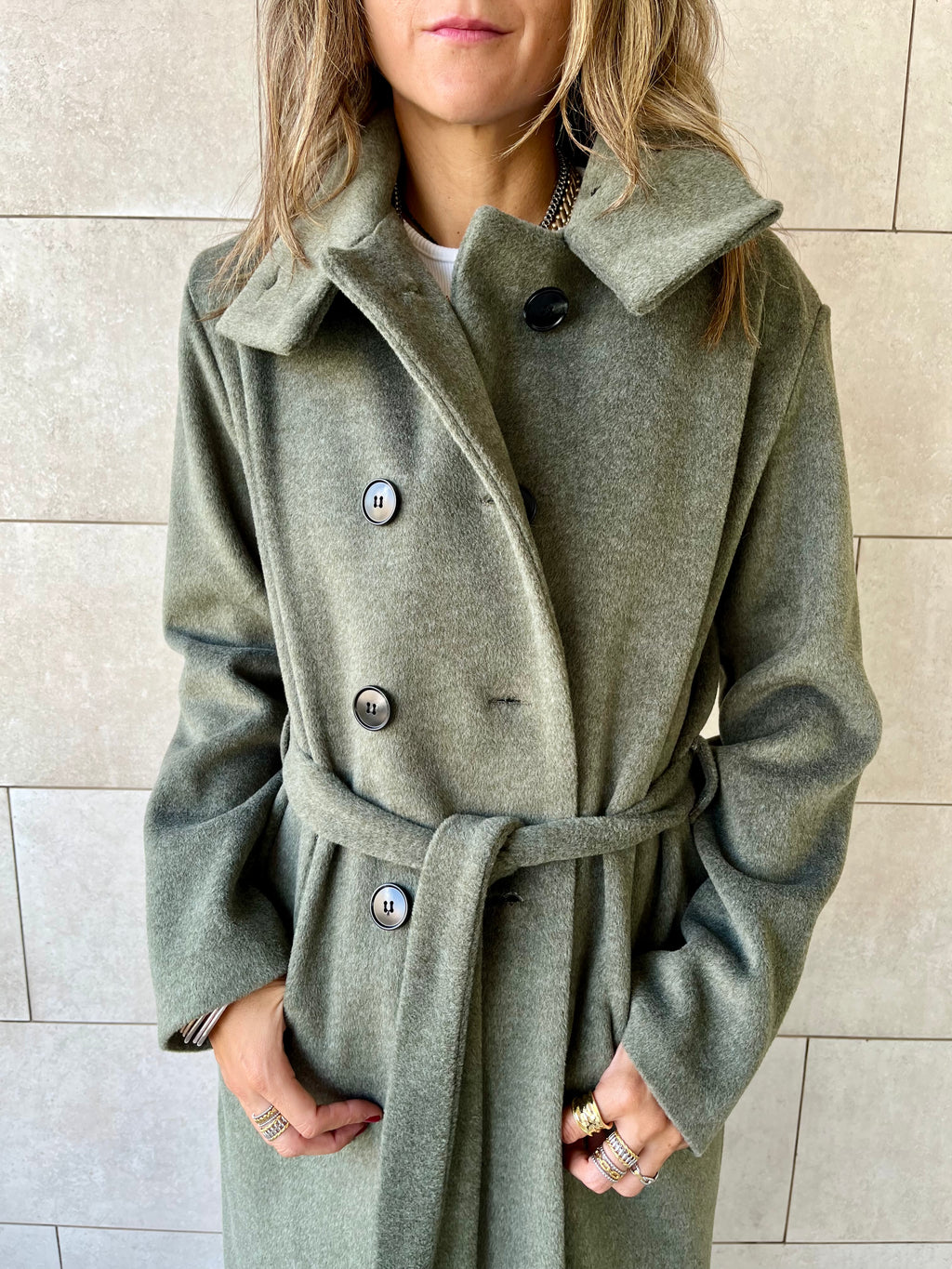 Olive Belted Coat