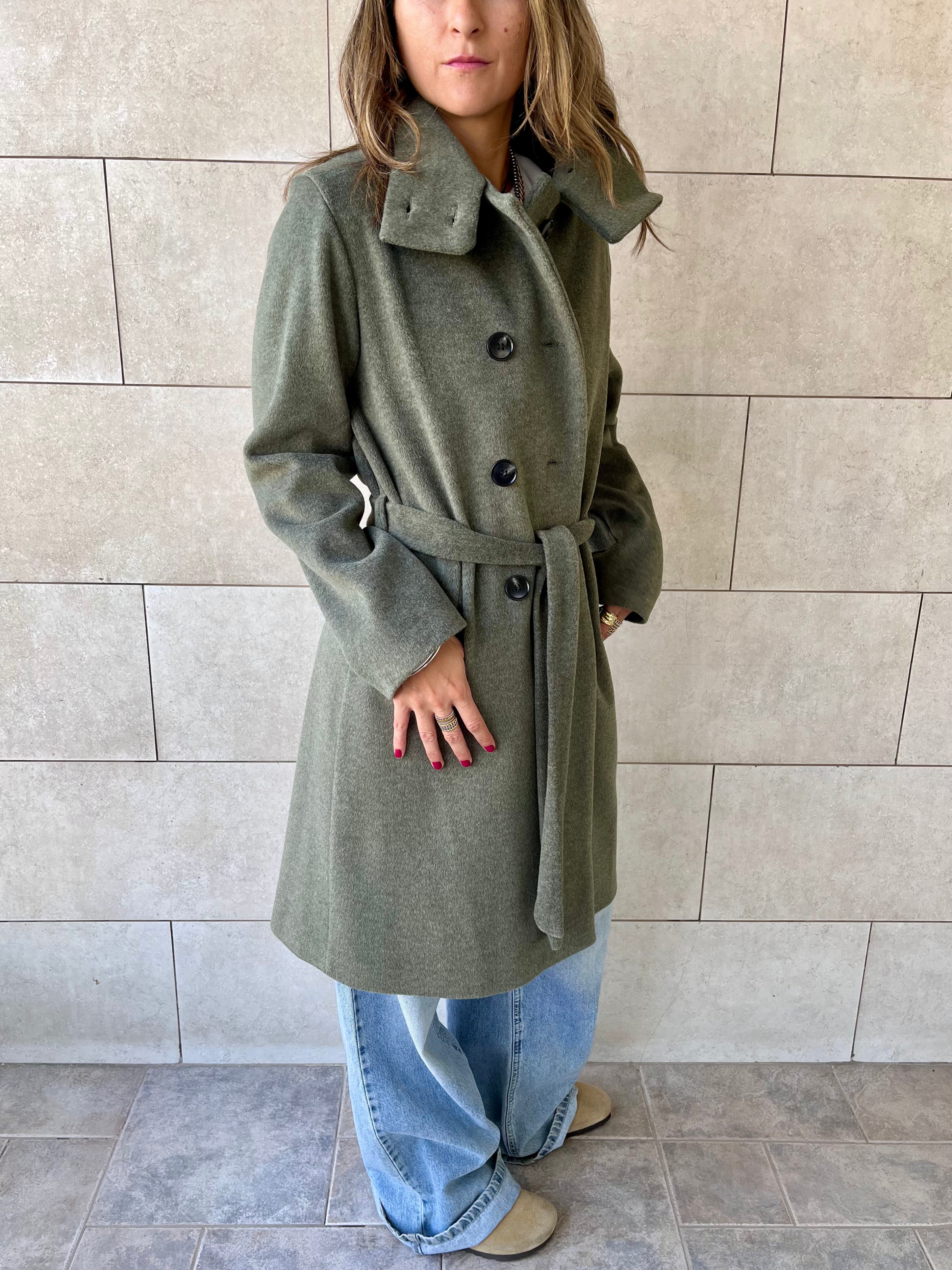 Olive Belted Coat