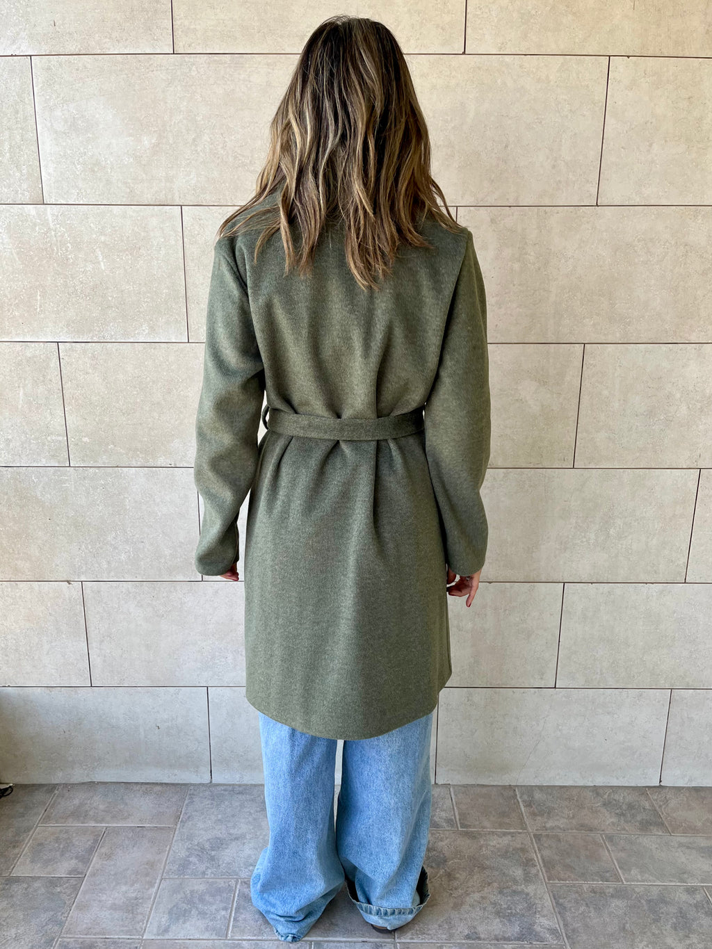 Olive Belted Coat
