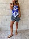 Blues Printed Bandeau