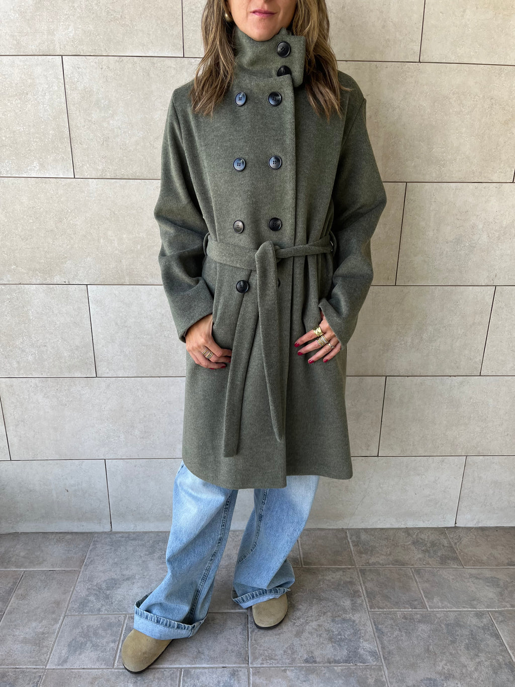 Olive Belted Coat