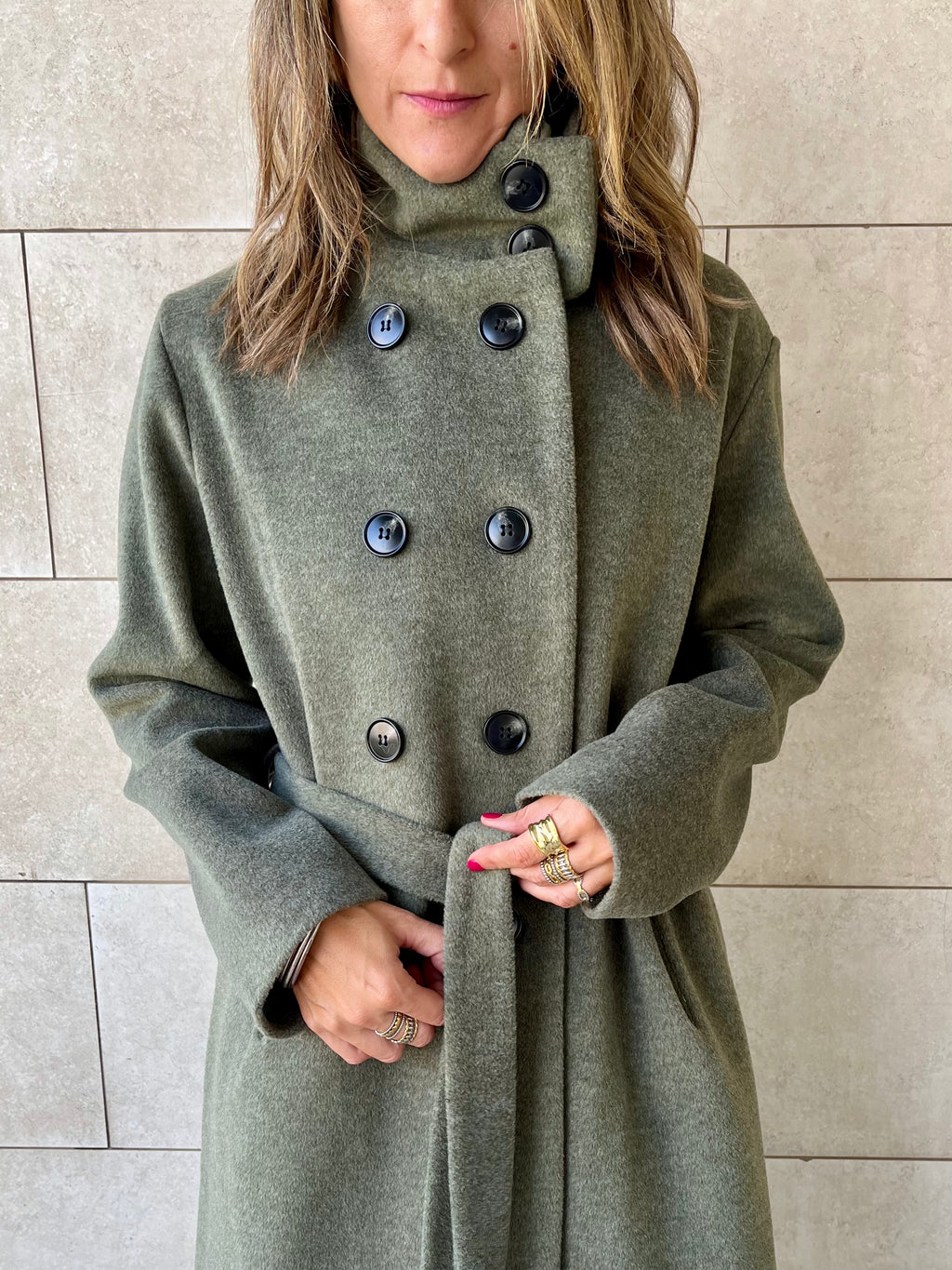 Olive Belted Coat