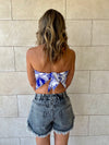 Blues Printed Bandeau
