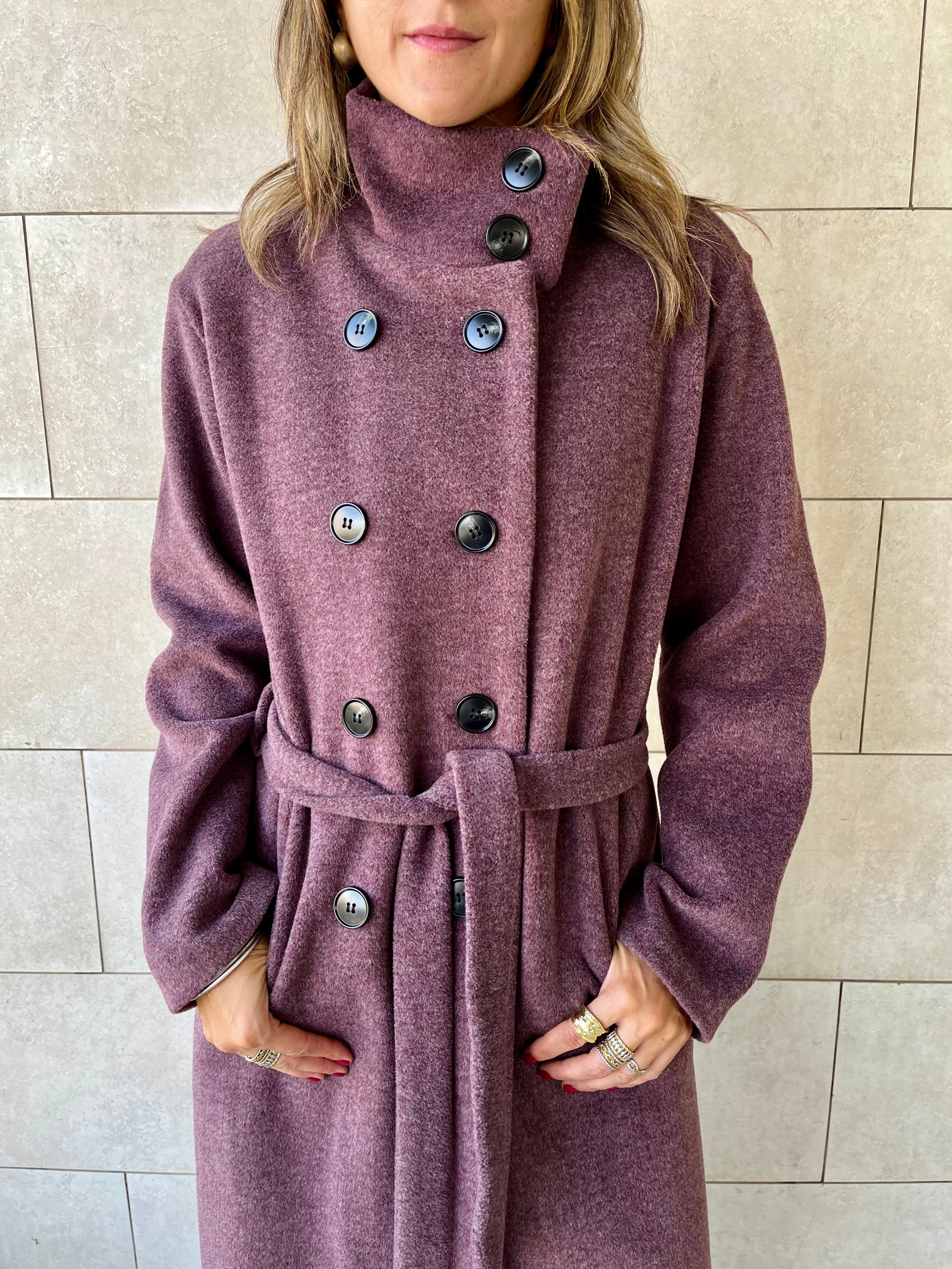 Plum Belted Coat