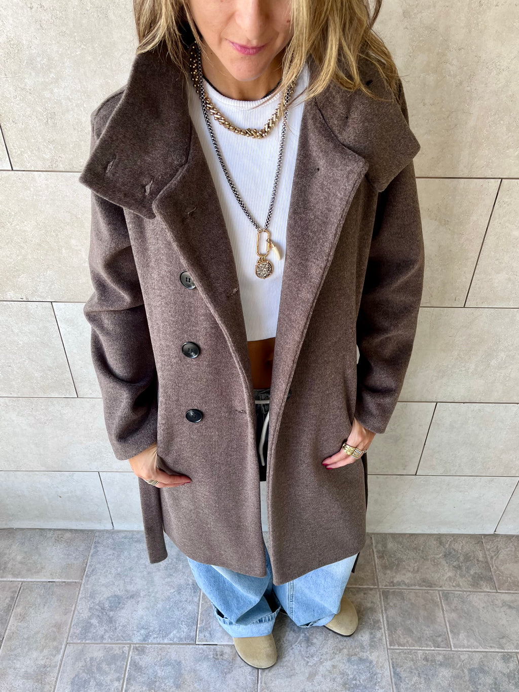 Cafe Belted Coat