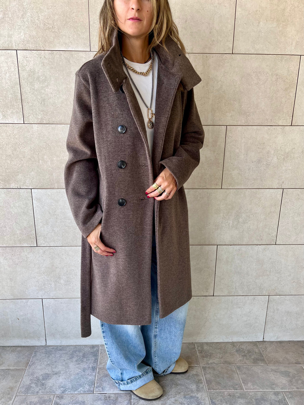 Cafe Belted Coat