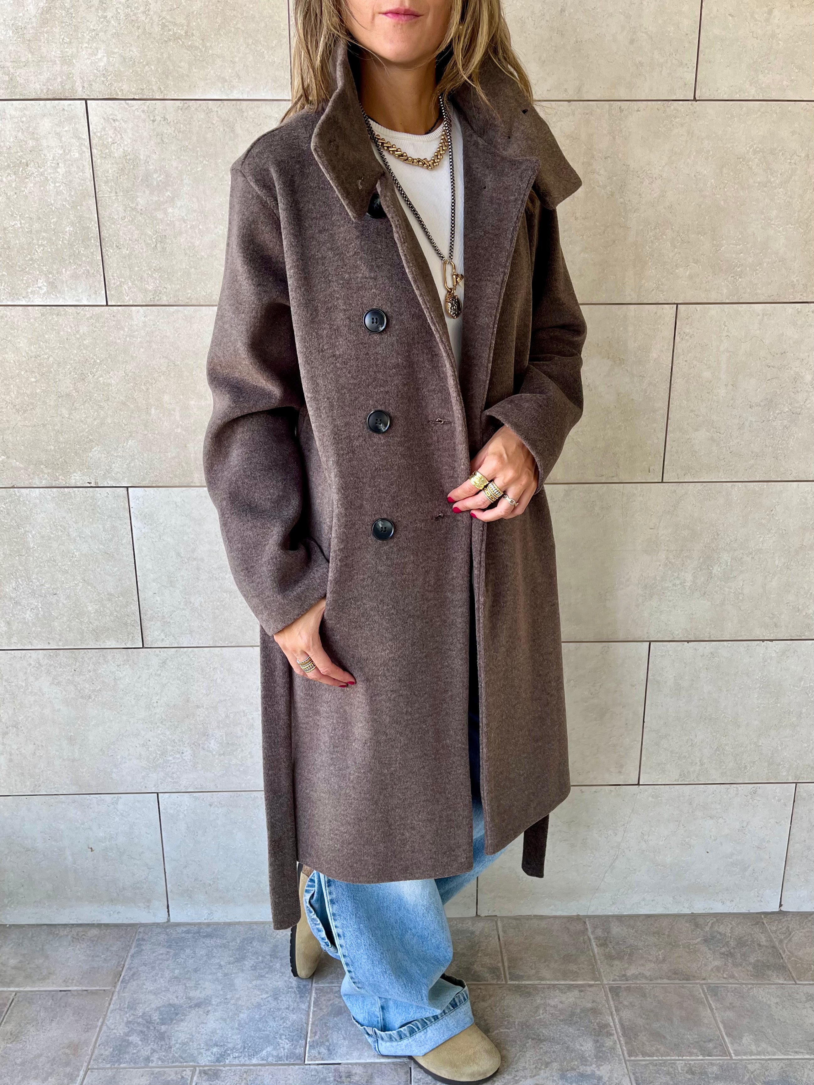 Cafe Belted Coat
