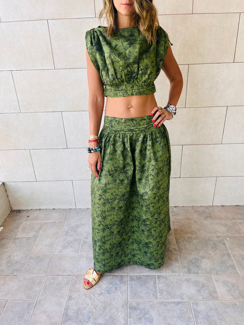 Green Floral Summer Set