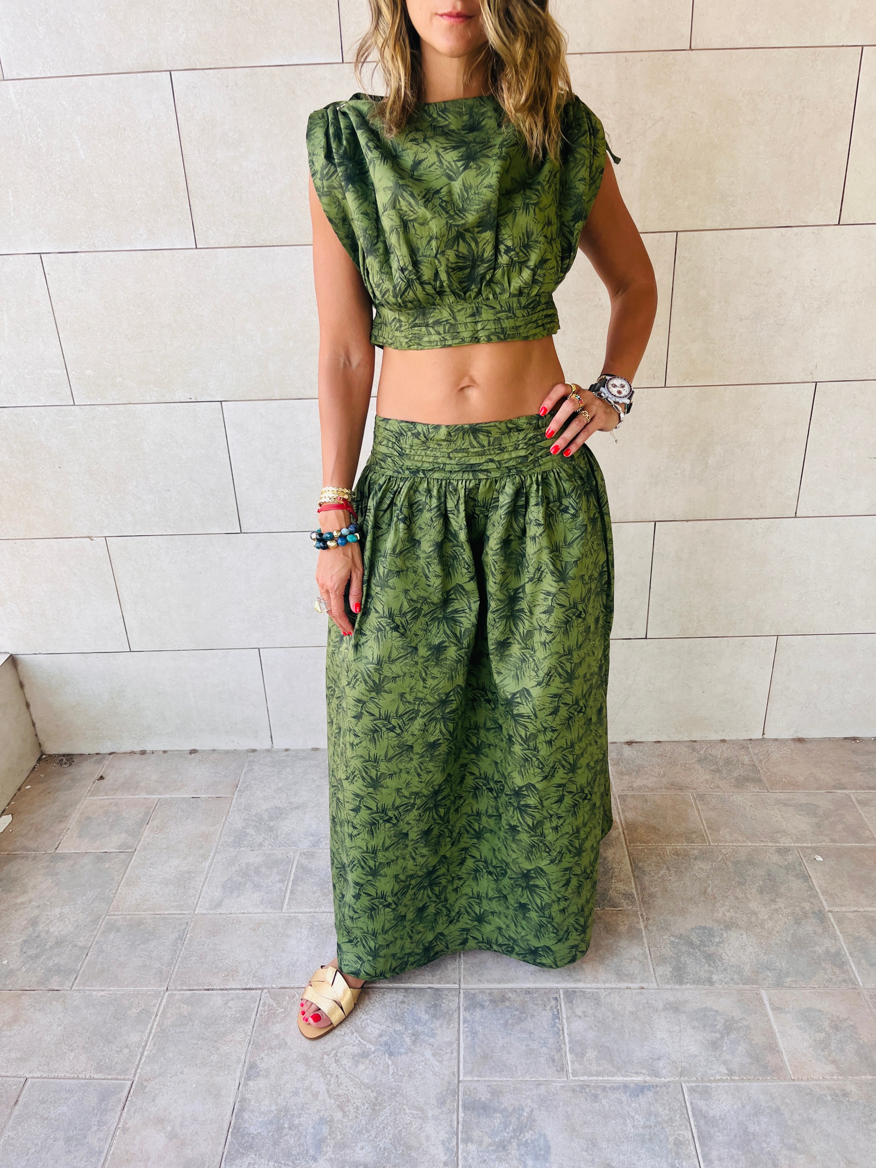 Green Floral Summer Set