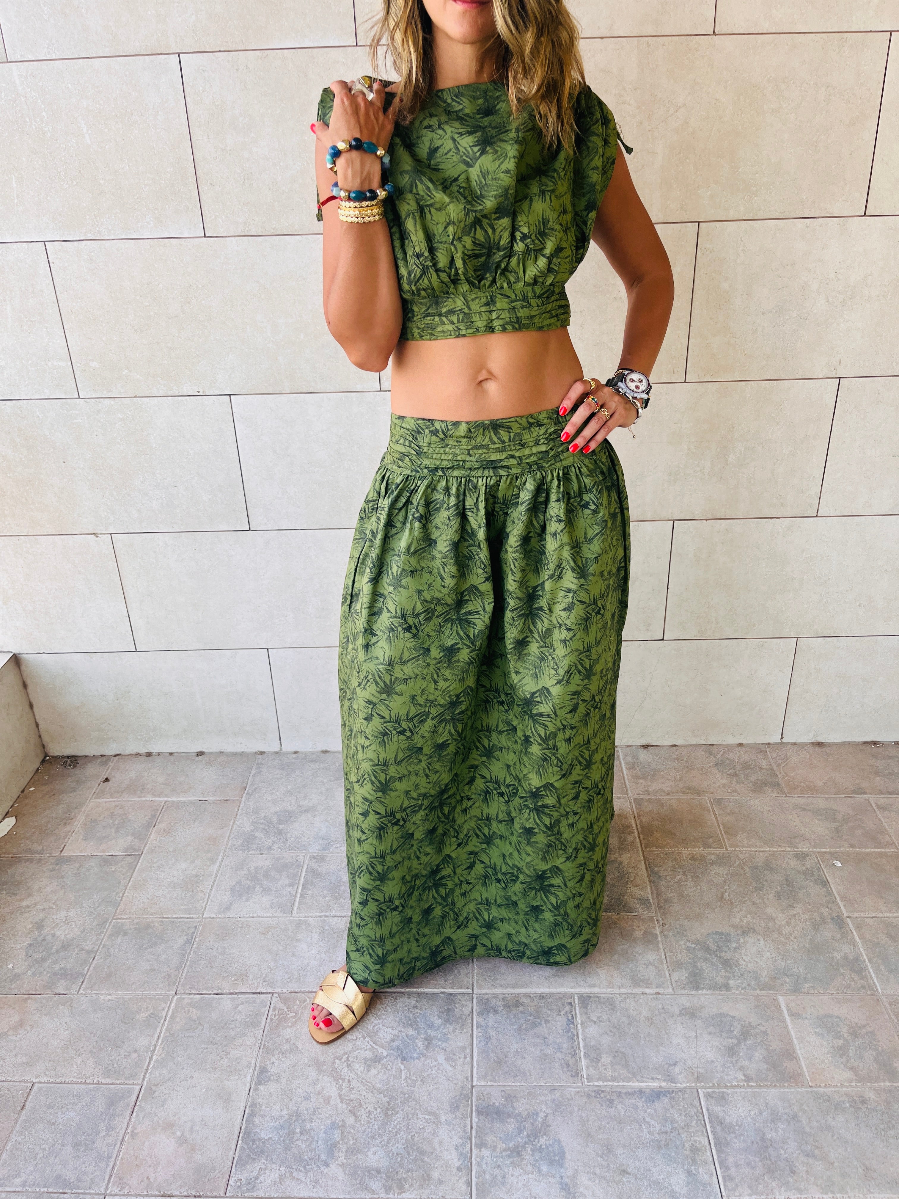 Green Floral Summer Set