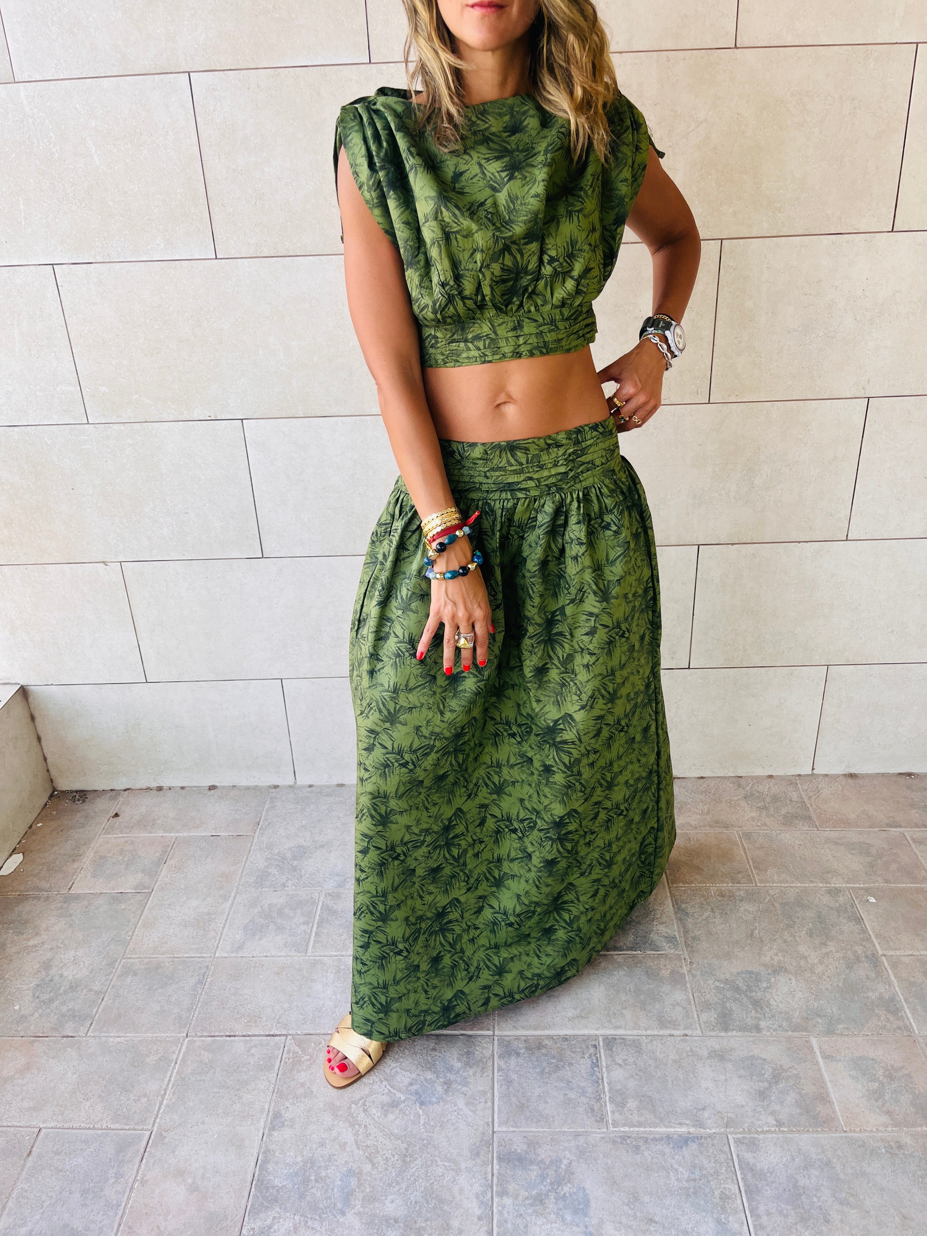 Green Floral Summer Set