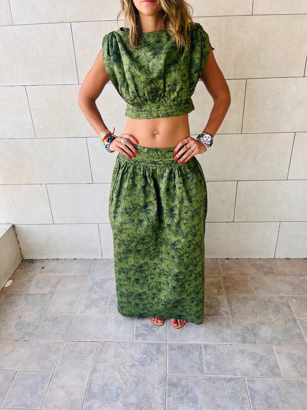 Green Floral Summer Set