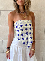 Blue Palms Printed Bandeau