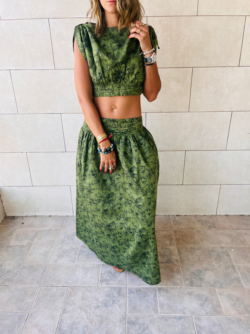 Green Floral Summer Set
