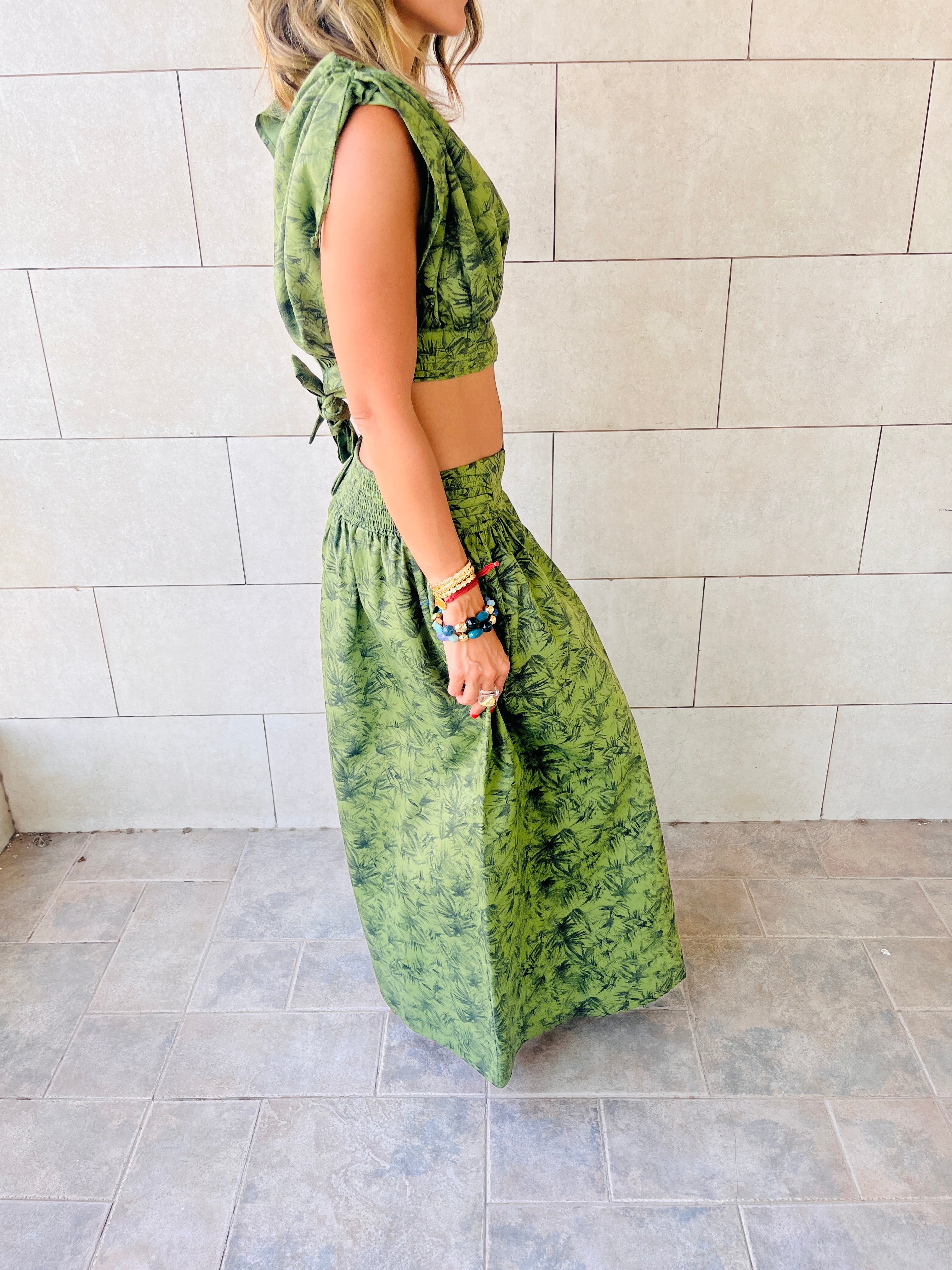 Green Floral Summer Set
