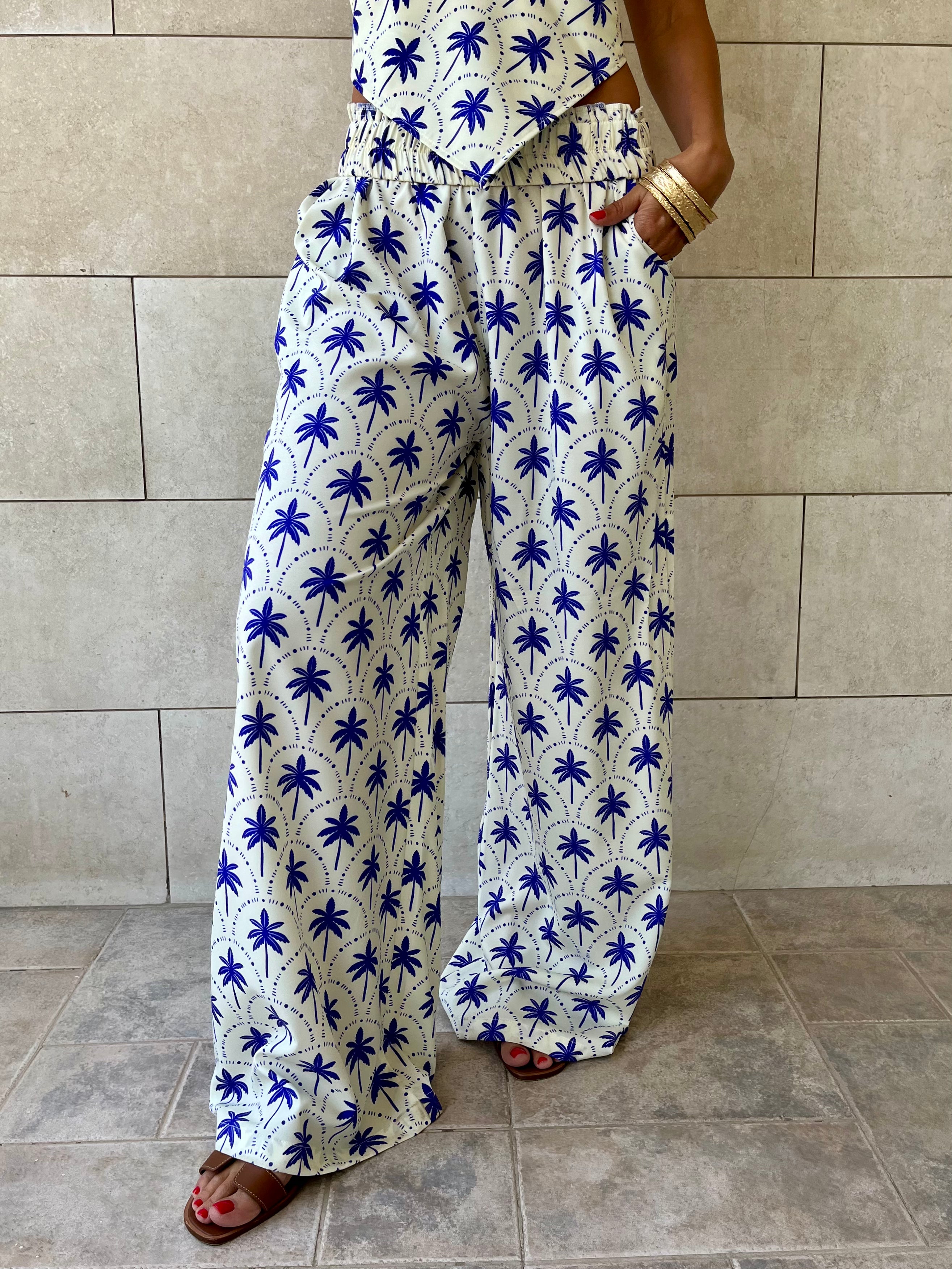 Blue Palms Printed Pants