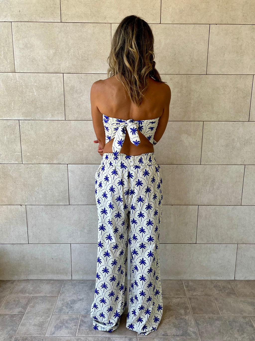 Blue Palms Printed Pants