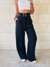 Black High Low Waisted Pants