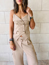Beige She’s Tailored Vest Set