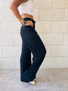 Black High Low Waisted Pants