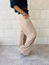 Beige High Low Waisted Pants