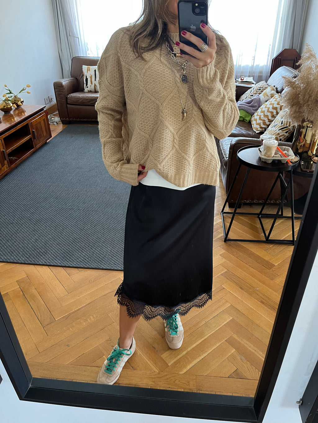 Beige Cable Cozy Pullover