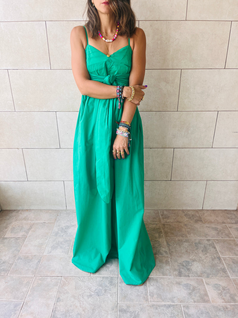 Green After Sun Poplin Dress