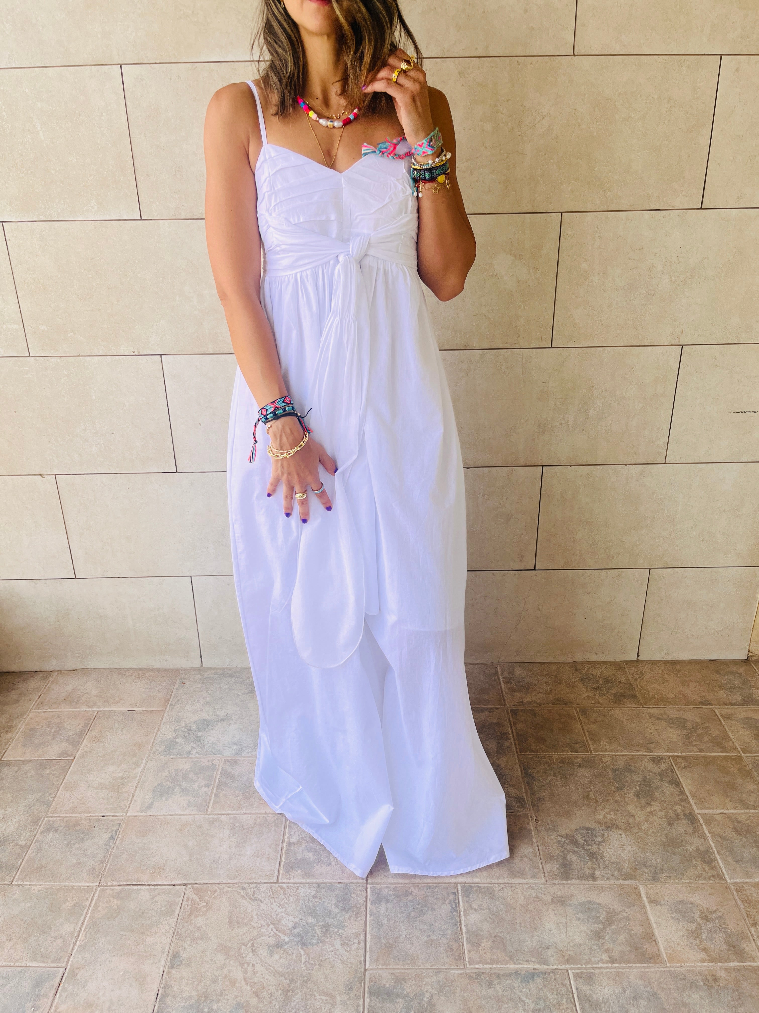 White After Sun Poplin Dress