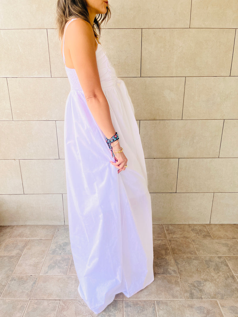 White After Sun Poplin Dress
