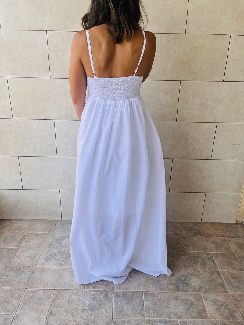 White After Sun Poplin Dress
