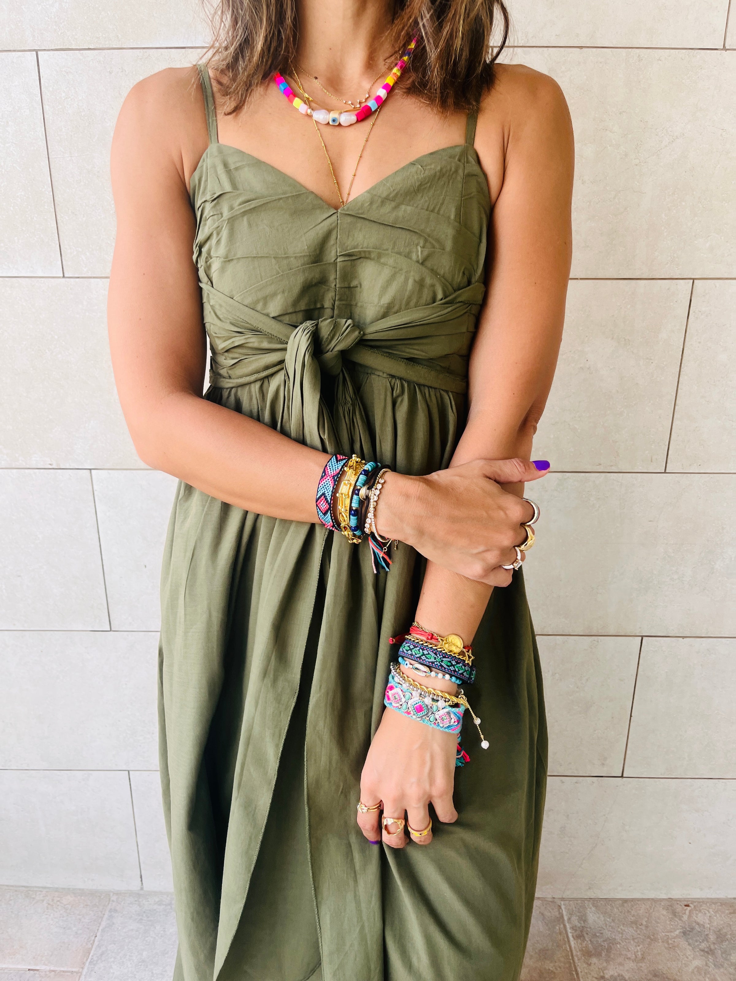 Olive summer cheap dress