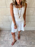 White Classic Mini Skirt