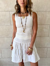 White Classic Mini Skirt