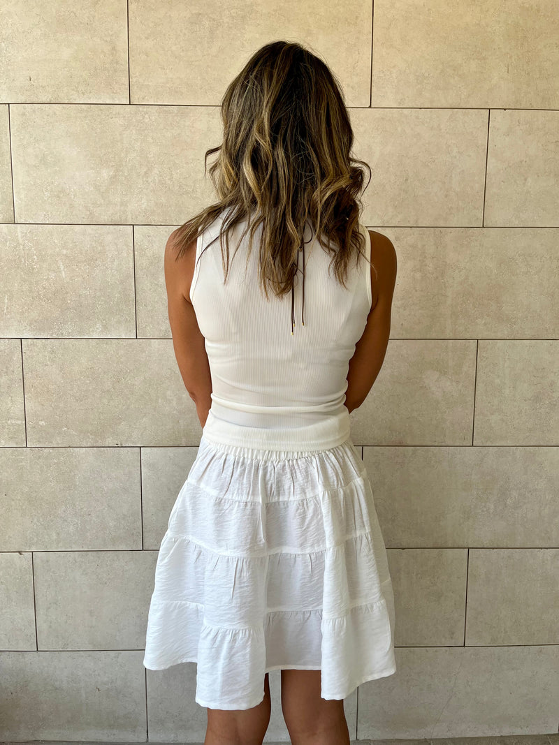 White Classic Mini Skirt