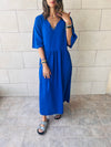 Blue Easy and Breezy Linen Dress