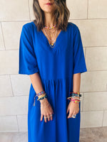 Blue Easy and Breezy Linen Dress