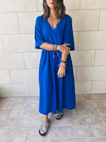 Blue Easy and Breezy Linen Dress