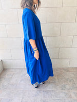 Blue Easy and Breezy Linen Dress