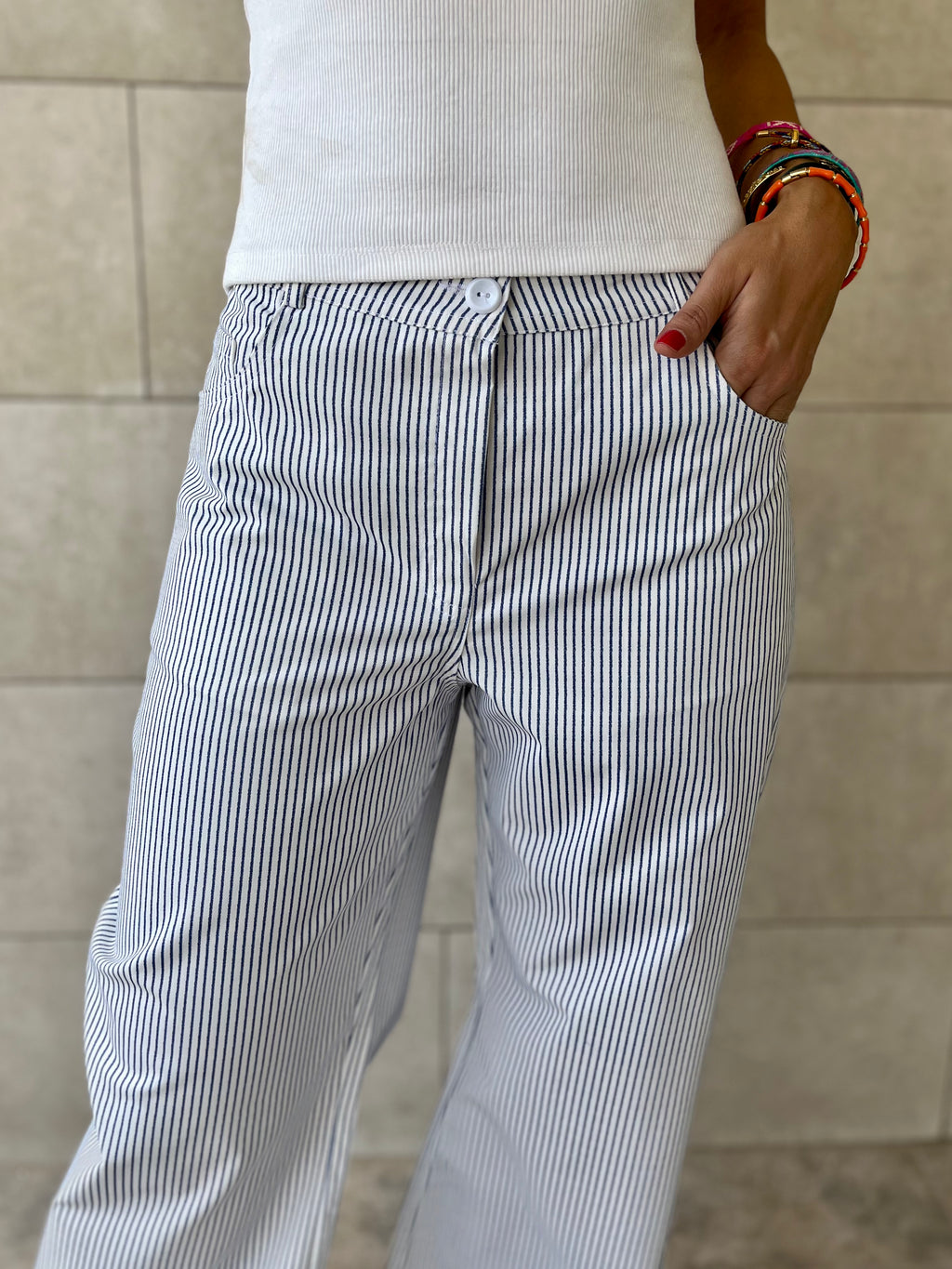Blue Stripe Pants