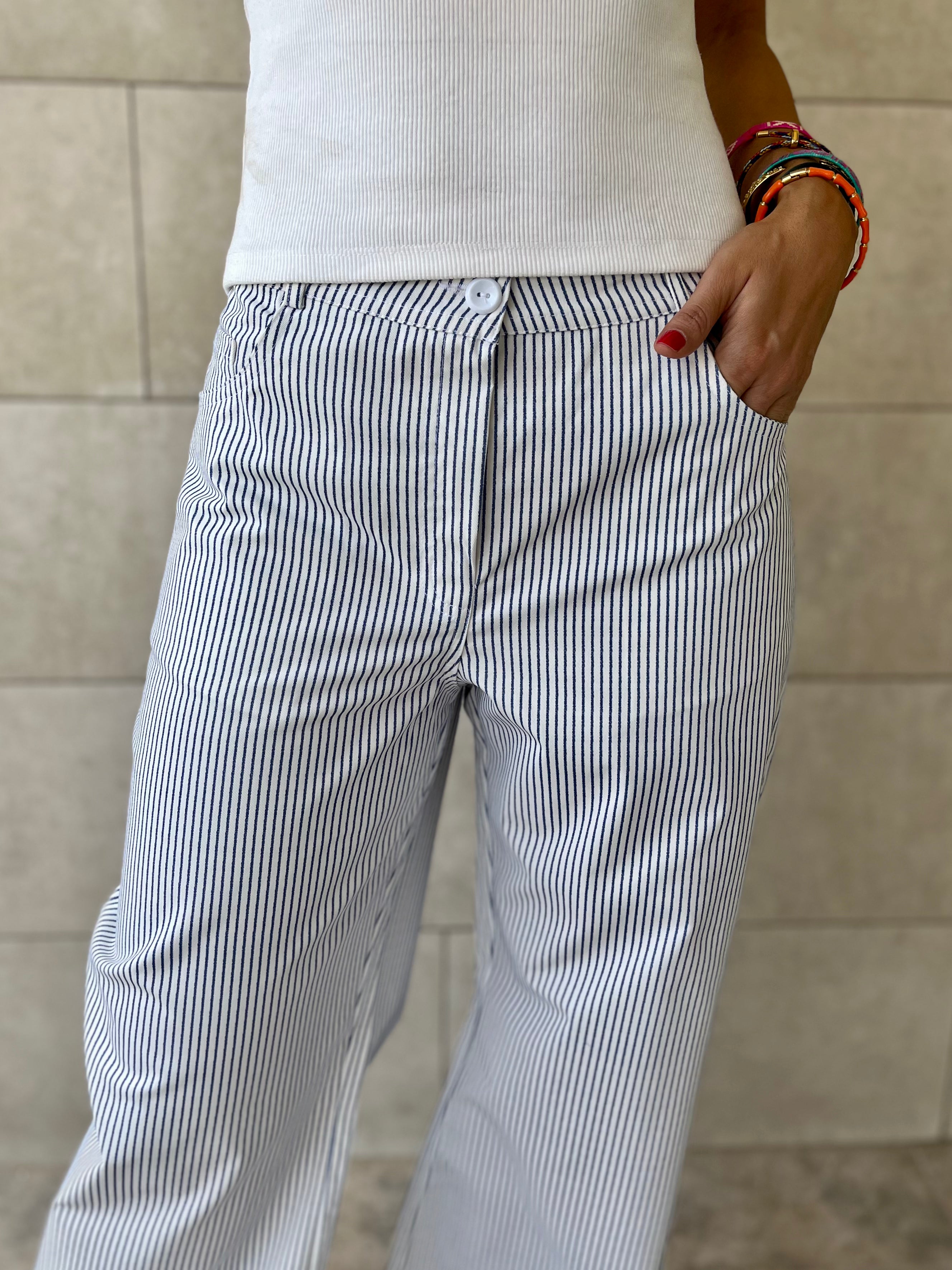 Blue Stripe Pants