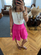 Fuchsia Classic Mini Skirt