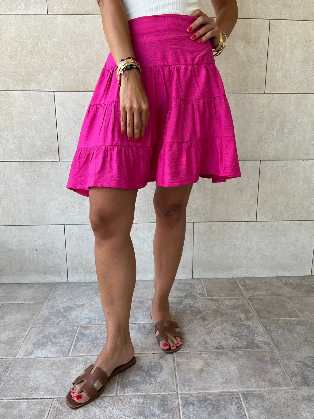 Fuchsia Classic Mini Skirt