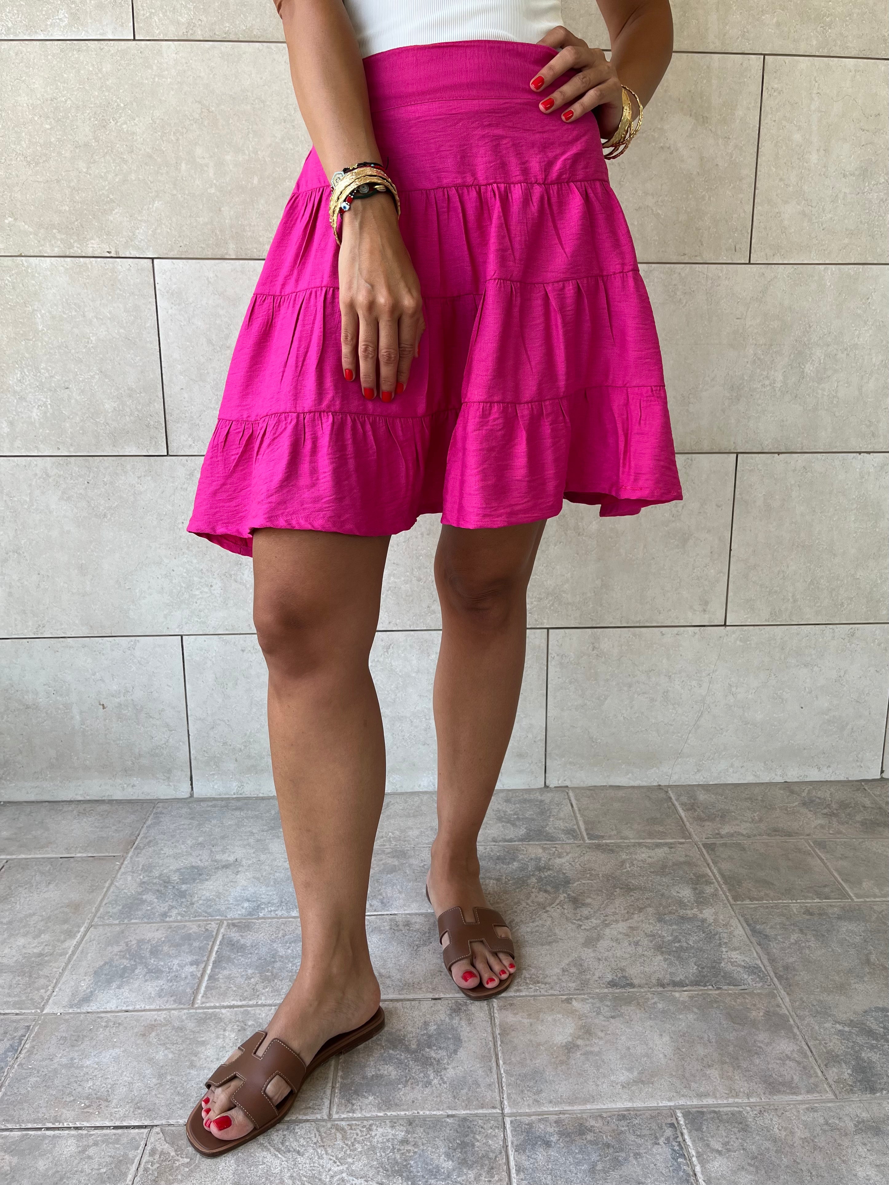 Fuchsia Classic Mini Skirt