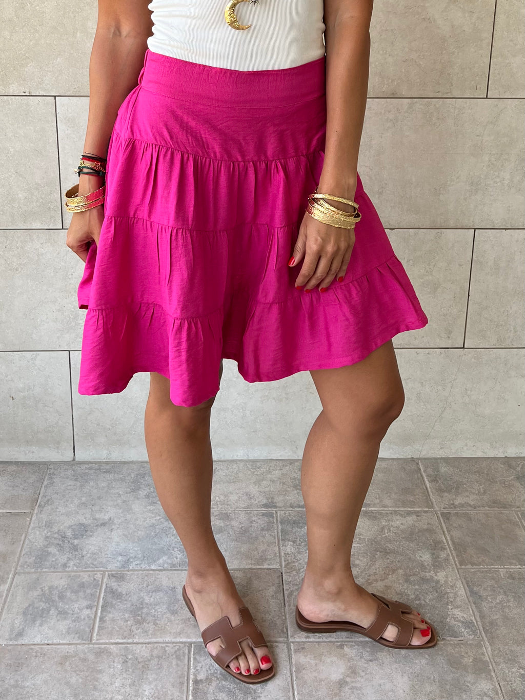 Fuchsia Classic Mini Skirt