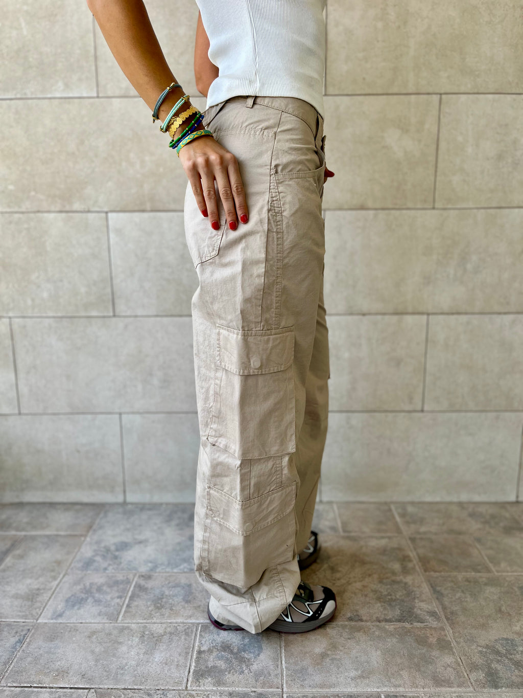 Beige Well Played Cargo Pants