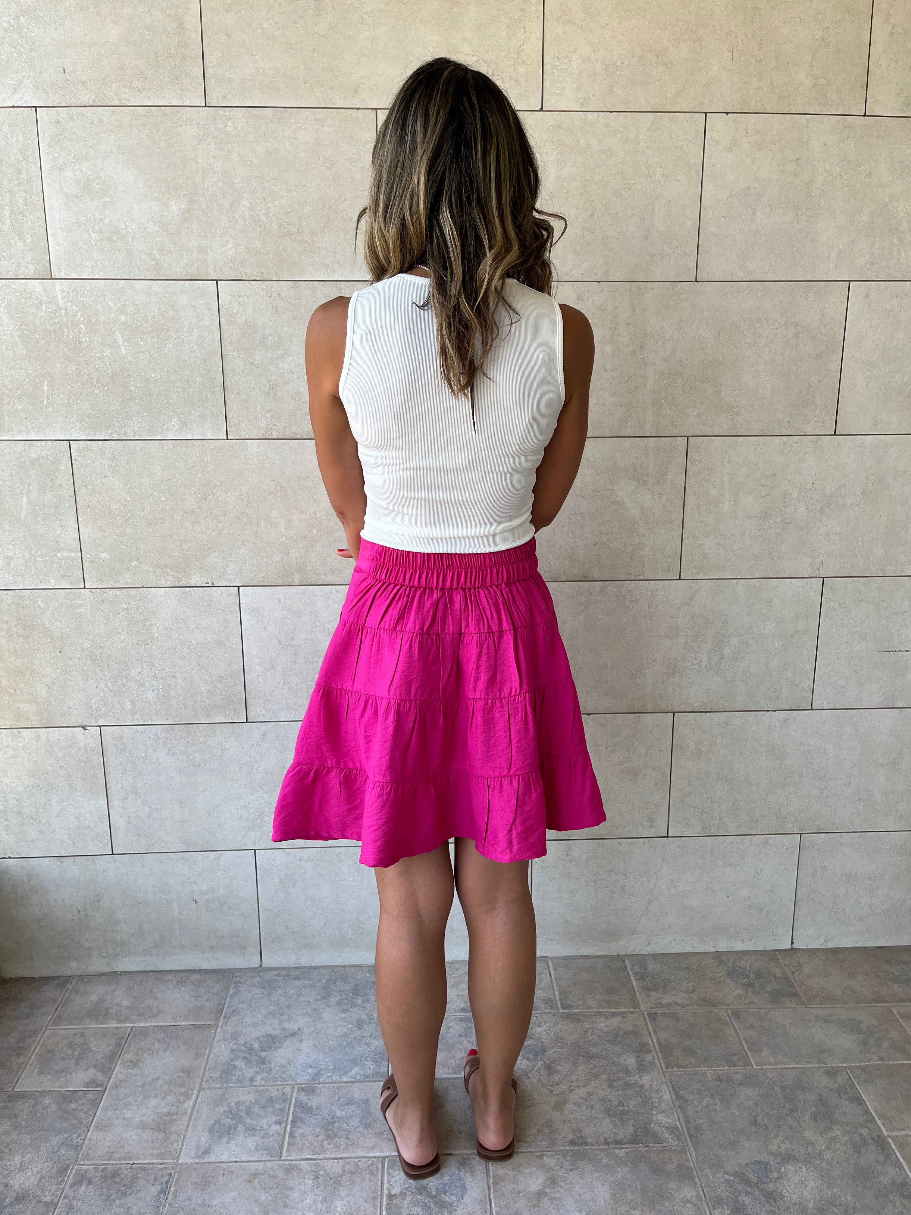 Fuchsia Classic Mini Skirt