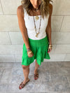 Green Classic Mini Skirt