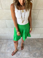 Green Classic Mini Skirt