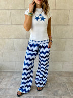 Blue Stars Baby Tee
